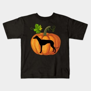 Greyhound in pumpkin Kids T-Shirt